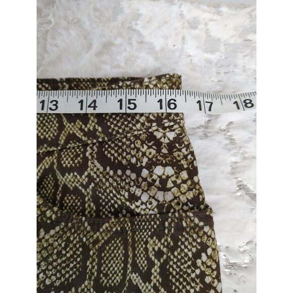 Cambio Snakeskin Print Pants Straight Leg Casual Trousers Neutral Size 14 - Picture 3 of 9